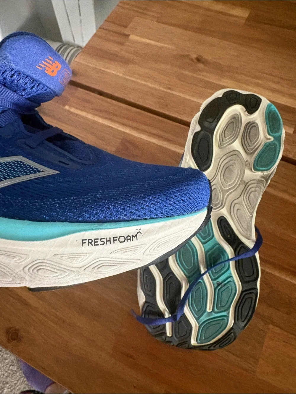 New Balance Navy and White Running Sneakers